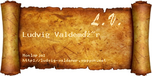 Ludvig Valdemár névjegykártya